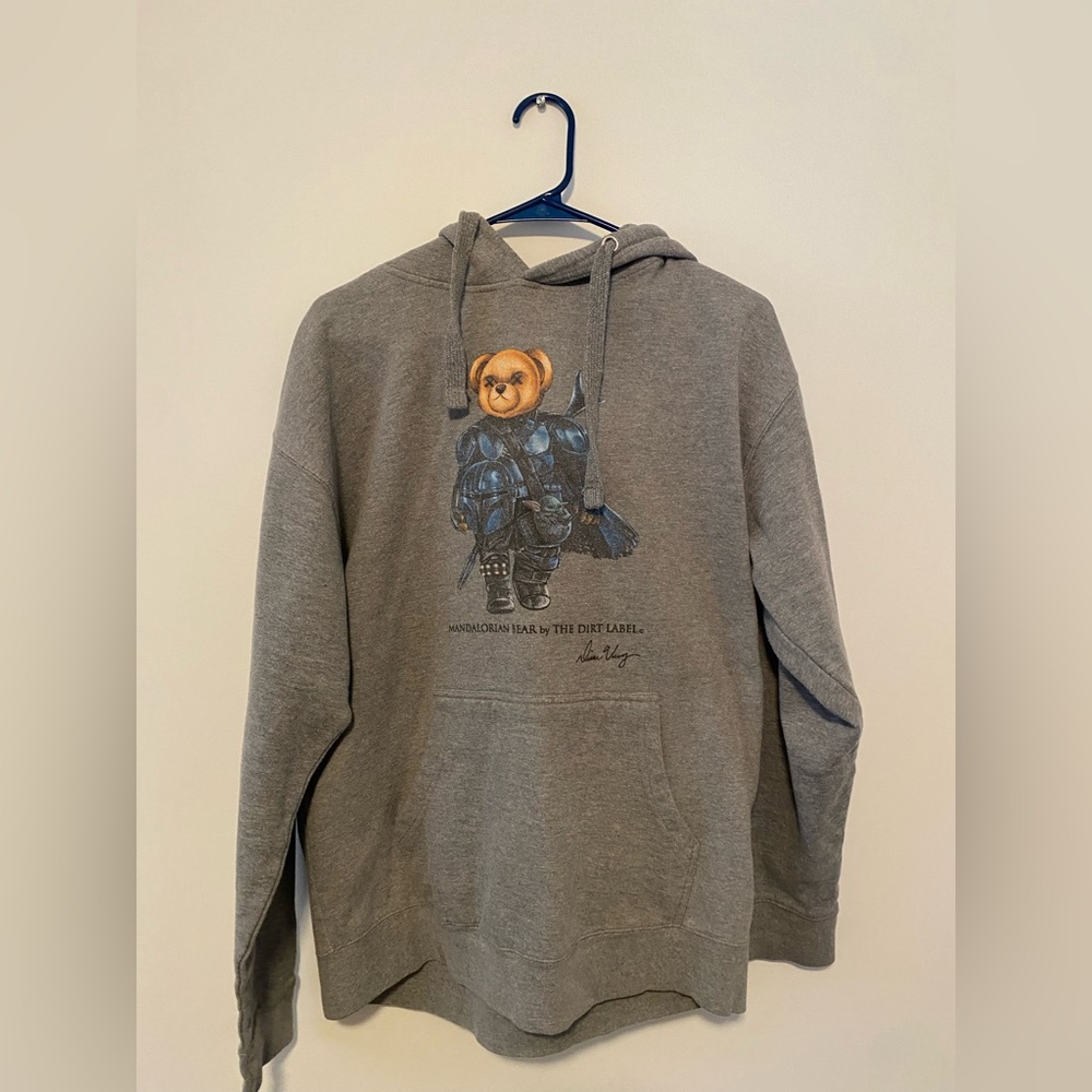 The Dirt Label Grey Mandalorian Bear Sweatshirt